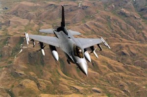 An F-16 flying in support of Operation Northern Watch. (U.S. Air Force photo)