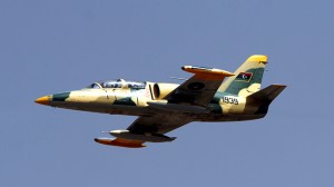Libyan fighter jet.  /AFP/Abdullah Doma