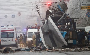 A suicide bomber killed 14 people on a Volgograd bus on Dec. 30, the second attack in the city in two days.  /AP/Dennis Tyrin