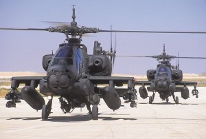 AH-64 Apache attack helicopters