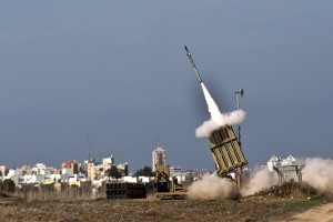 Israel says its Iron Dome batteries intercepted five Hamas rockets launched from Gaza Strip in January.  /Jack Guez/AFP via Getty Images