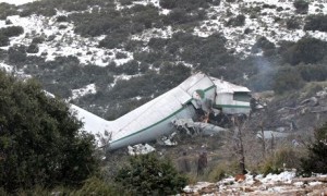 Military transport plane slammed into Mount Fortas in Algeria's rugged eastern region on Feb. 11.  /EPA