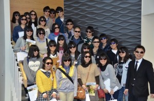 Japanese students from Niigata High School visiting Charmant High School in Morris Plains, NJ, in March 2013.
