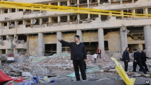 Ansar Beit al-Maqdis said it bombed the police headquarters in Cairo.  /AP