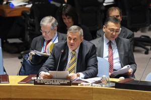 UN special envoy for Afghanistan, Ján Kubiš at the UN Security Council on March 17.