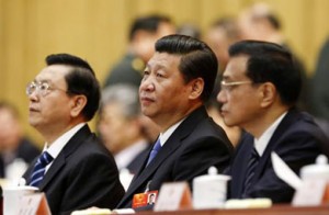 From left: Zhang Dejiang, Xi Jinping and Li Keqiang will head China’s new national security commission. /CNS