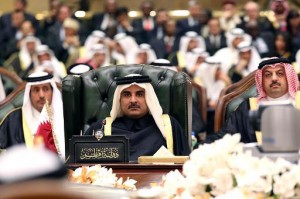 Emir of Qatar Sheikh Tamim Bin Hamad Bin Khalifa Al Thani attends the Gulf Cooperation Council summit at the Bayan Royal Palace in Kuwait City, on December 10, 2013 . /AFP