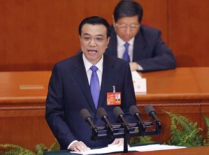 Chinese Premier Li Keqiang speaks the National People’s Congress (NPC) in Beijing on March 5.  /Reuters