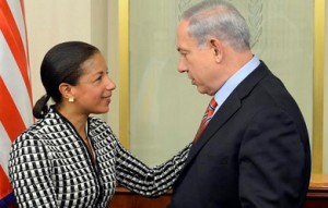 U.S. National Security Adviser Susan Rice meets with Israeli Prime Minister Benjamin Netanyahu on May 7.   