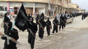 ISIL fighters in Raqqa, Syria.  /AP