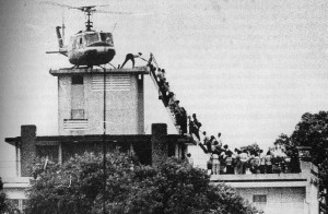 Evacuation of CIA station personnel in Saigon on April 29, 1975.  /Hubert van Es/UPI