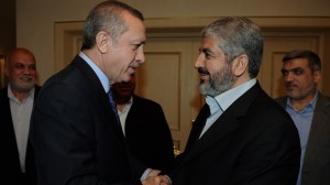 Turkish Prime Minister Recep Tayyip Erdogan, left, with Hamas leader Khaled Masha'al.