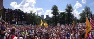 Anti-illegal immigration rally in Boston on July 26.  /Twitter/Marc Lombardo