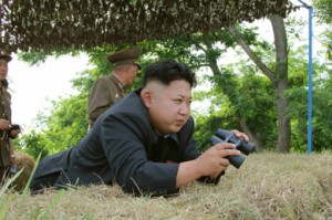 North Korean leader Kim Jong-Un observes an artillery exercise of the Hwa Islet Defense Detachment.  /Rodong Sinmun