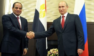 Egypt's Abdel-Fattah El-Sisi and Russia's Vladimir Putin, 12 August 2014 (Photo courtesy of the Russian presidency