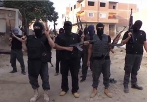 Still from the Helwan Brigades video released on Aug. 14.   /alarabalaan