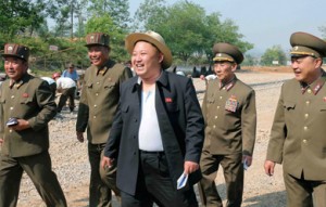 North Korean leader Kim Jong-Un visits the construction site of what was said to be a resort for scientists in Pyongyang.  /Reuters