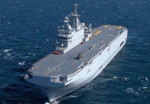 French Mistral-class helicopter carrier.