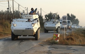 UN observers on the Golan border.