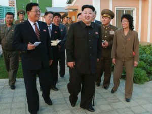 North Korea’s Kim Jong-Un at the Wisong Scientists Residential District in a photo released by the North’s Korean Central News Agency on Oct. 14.  /KCNA/Reuters