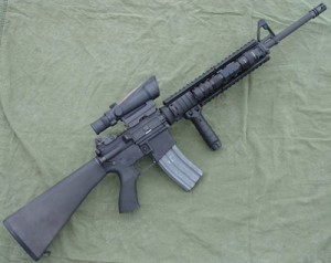 M-16 rifle.