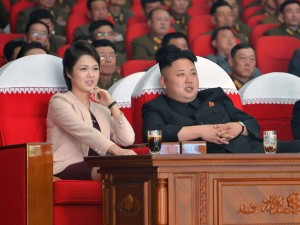 North Korean leader Kim Jong-Un with wife Ri Sol-Ju.