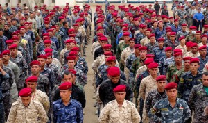 Sunnis in training for national guard unit near Ramadi, Iraq. / Ali Al-Mashhadani / Reuters / Landov
