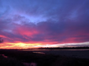 Sunset over the Platte River.