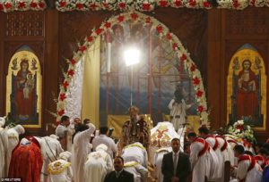 Pope Tawadros II, the 118th Pope of the Coptic Orthodox Church of Alexandria and Patriarch of the See of St Mark Cathedral, leads Egypt's Coptic Christmas eve mass in Cairo. /Reuters