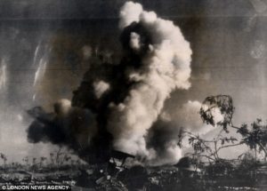 An explosion during the battle of El Alamein. The landmines were planted between 1940 and 1943 during the battles involving Britain and its allies, including Egyptian forces, fighting German and Italian forces for control of North Africa. /London News Agency