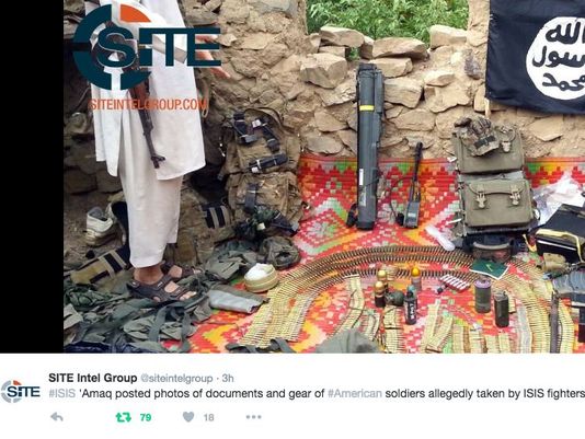 ISIL claims it has captured U.S. military equipment in Afghanistan