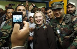 Hillary Clinton went to Libya when it was thought that the fall of Gadhafi was a triumph for the Middle East. /Reuters