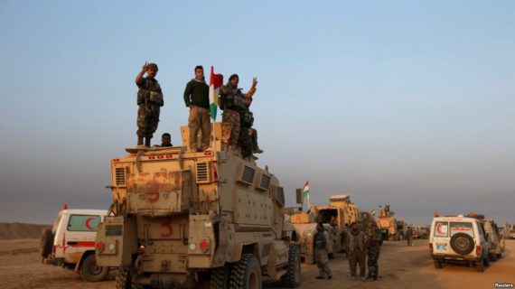 Iraqi Kurdish forces advance on ISIL-held town near Mosul