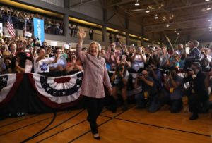 Hillary Clinton at a campaign stop in Greensboro, North Carolina.