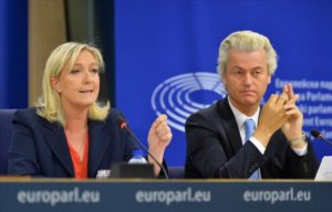 Marine Le Pen, left, and Geert Wilders