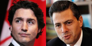 Canadian Prime Minister Justin Trudeau and Mexican President Enrique Pena Nieto