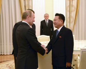 North Korea's Choe Ryong Hae meets with Russia's President Vladimir Putin in Moscow in November 2015. / Reuters