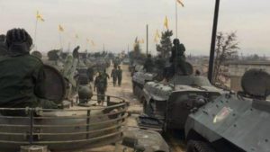 Hizbullah parading its military equipment in Qusayr, Syria in November 2016. /Twitter