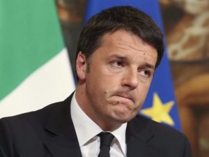 Italian Prime Minister Matteo Renzi at a news conference at Palazzo Chigi in Rome. /Reuters