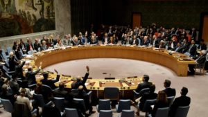 The United Nations Security Council votes to pass a resolution condemning Israeli settlement construction at United Nations headquarters in New York. /AAP