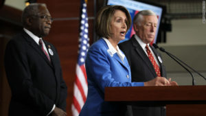 House Democratic leadership, from left, Rep. Jim Clyburn, Rep. Nancy Pelosi and Rep. Steny Hoyer. /Getty Images