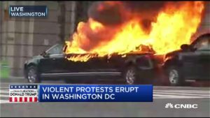 Who was the proud owner of that limo the leftists torched on Inauguration day?