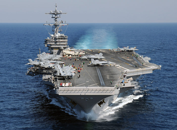 Chaotic Middle East to be without U.S. aircraft carrier for months