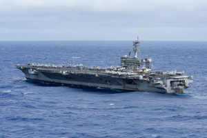 U.S. aircraft carrier group begins patrols in disputed S. China Sea
