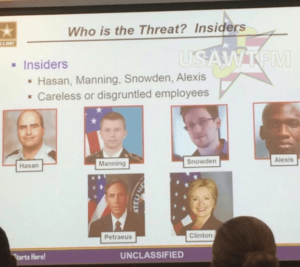 Army PowerPoint presentation lists Hillary Clinton as example of ‘insider threat’