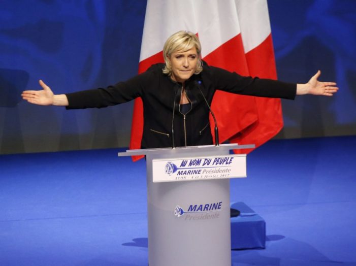 France first: Le Pen sides with Trump and Brexit against globalization, militant Islam
