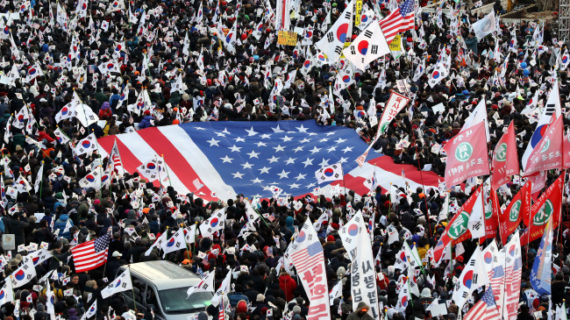 Cognitive dissonance in Seoul over the waving of American flags