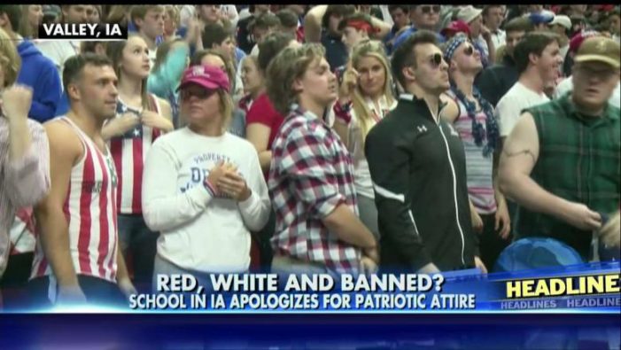 Iowa high school students called racist for wearing U.S. flag colors to basketball game
