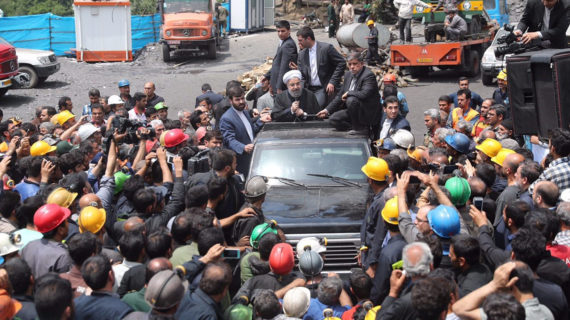 Iranian coal miners attack Rouhani’s car at disaster site