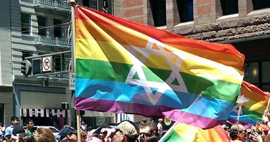 ‘Inclusive’ gay pride march excludes women with Star of David pride flag